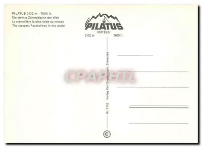 Pilatus — Najbardziej stromy na świecie — Pilatus Hotels, Stansstad — Rewers