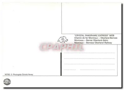 Trem MOB — Crystal Panoramic Express — Montreux – Berner Oberland-Bahn — Verso