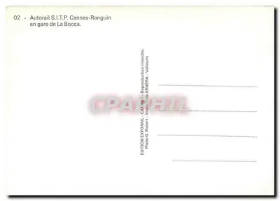 Autobus S.I.T.P. Cannes-Ranguin — stacja La Bocca — Wydawnictwo Exporal - Drukarnia ARNERA - Vallauris — Rewers