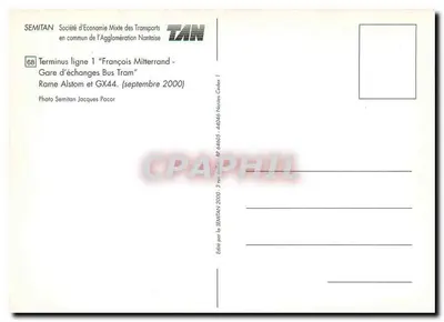 Estação de troca de ônibus e trem — François Mitterrand — SEMITAN — n°68 — Verso