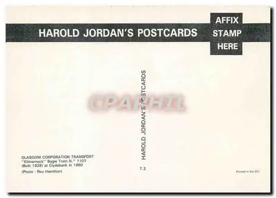 Dalmuir — Trem — Harold Jordan's Postcards T.2 — Verso