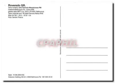 Roveredo GR — Pociąg turystyczny Ferrovia Mesolcinese FM — Wydawnictwo Helbling GG & C — Rewers