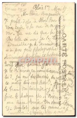 Blois (Loir-et-Cher) — El Castillo, fachada de Francisco I — Tarjeta postal n°79 — Reverso