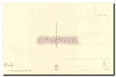 Mulher em maiô — nas dunas — Geb. Galloff, Magdeburg, n° 4075 — Verso