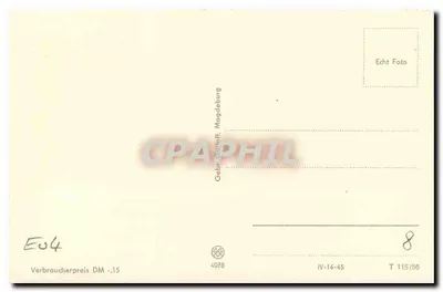Mulher com chapéu de palha — nascer do sol — Gebr. Cöthoff, Magdeburg, n° IV-16-45 — Verso