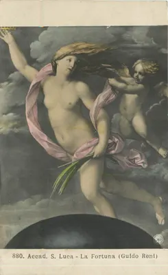 S. Luca - La Fortuna (Guido Reni) — riproduzione di un dipinto — serie 880, editore Accad.