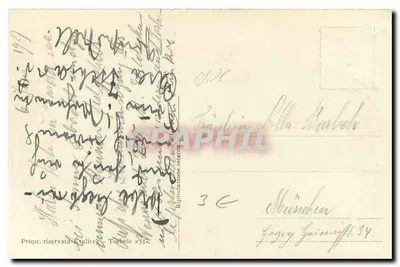 Torbole dall'alto — widok z lotu nad jeziorem Garda — wydawca Krälicek, Torbole — Rewers