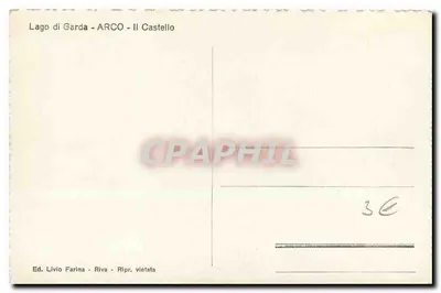 Lago di Garda - ARCO - O Castelo — Ed. Livio Farina - Riva — Verso