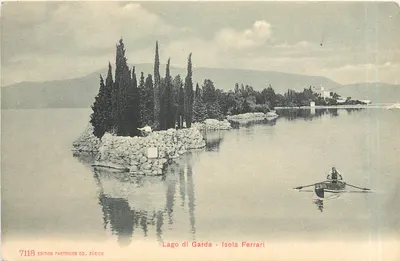 Lago di Garda - Ilha Ferrari — Edição Photoglob Co., Zürich, n° 7118