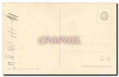Isola Garda - Villa Borghese — vista do lago com vela — editor Branner & C. n°2830 — Verso