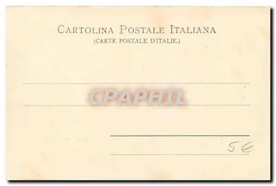 Malcesine — vista do lago de Garda com castelo — Stengel & Co., Dresda 7129 — Verso