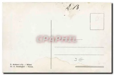 Malcesine — widok na jezioro Garda z Castelletto — G. Medlano & Co. — Mediolan — Rewers
