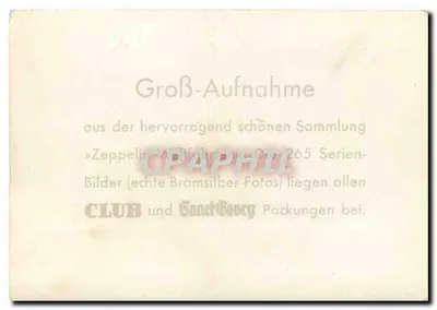 Zeppelin Reis naar Zuid-Amerika — Aan de beweegbare kade in Lakehurst — Zeppelin-Club — Achterkant
