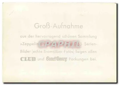 LZ 6 — Zeppelin voor oorlog — uitgever Zeppelin-Webotheke, serie 265 — Achterkant