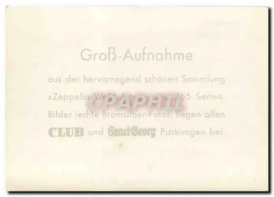 Reconstrução da „Bodensee“ — Aeronaves Pós-Guerra — Clube Zeppelin — Verso