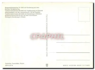 Sonderfahrten — trens a vapor históricos na Alemanha Oriental — editor Vogtland — Verso