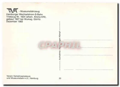 Elektrische trein Altona — Triebzug Nr. 1624a — Verein Verkehrsamateure und Museumsbahn e.V., Hamburg — Achterkant