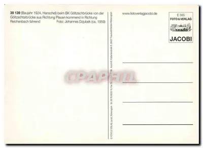 Gölltschbrücke — Stacja linii Reichenbach — wydawca JACOBI, n° E 565 — Rewers