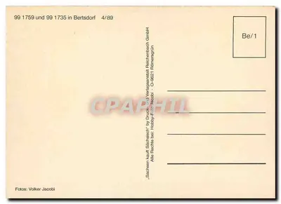 99 1759 e 99 1735 em Bertsdorf — fotos de Volker Jacobi — editor Hobby-Foto Jacobi — Verso