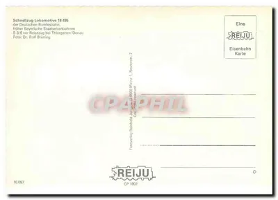 Pociąg parowy 18 495 — szybki lokomotywa Deutsche Bundesbahn, S 3/6, blisko Thiergarten/Donau — REIJU — Rewers
