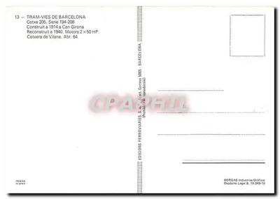 Tramwaj Valdespino — CONAC 1850 — Éditions Ferroviàries S.A. — Rewers