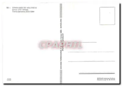 Tramway de Sagunto — Tram 173 — Editor TRAM-VIES DE VALENCIA — Verso
