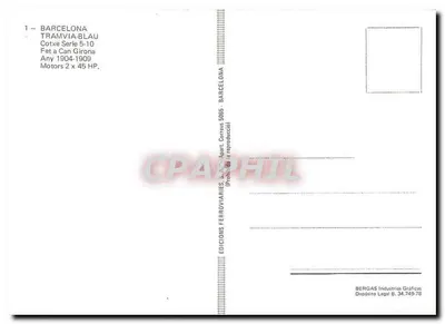 Tibidabo — Trem n°5 — Éditions Ferroviaires — Verso