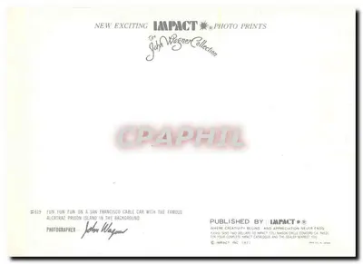 San Francisco — Câble-car com a ilha de Alcatraz no fundo — Impact Inc. n°619 — Verso