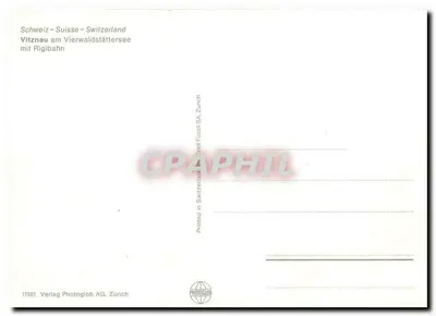 Vitznau am Vierwaldstättersee — z Rigibahn — wydawca Photoglob AG, Zurych — Rewers