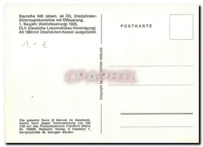 Locomotiva a vapor Baureihe 043-7 — 1. Baujahr 1925 — Redactor Verlag — Verso