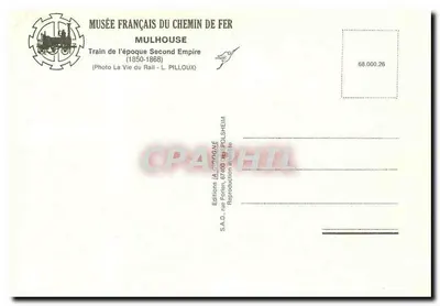 Trem a vapor de Paris para Strasbourg — Museu francês do ferroviário Mulhouse — Éditions La Cigogne — Verso