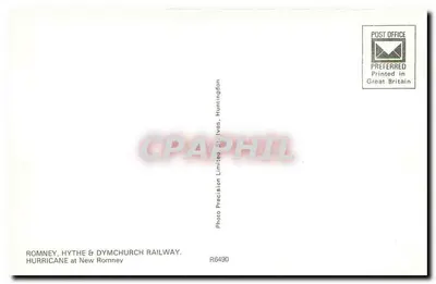 HURRICANE — locomotiva a vapor — Romney, Hythe & Dymchurch Railway, R6490 — Verso