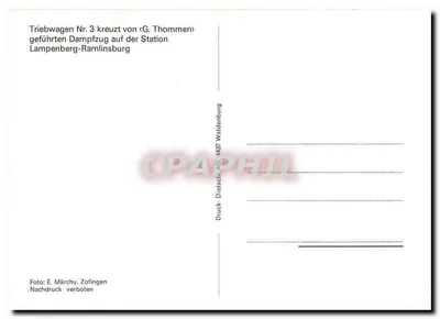 Tribwagen Nr. 3 — przejazd tramwaju przez pociąg parowy na stacji Thommen — Dietsch, AG Waldenburg — Rewers
