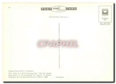 B.R. Klasse 9, 2-10-0 'Evening Star' — locomotief n° 192220 — E.T.W. Dennis Ltd. — Achterkant