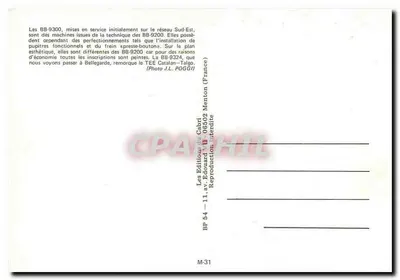 Tren BB-9300 en la estación de Bellegarde — Edición del Gabri, BP 54 — M-31 — Reverso