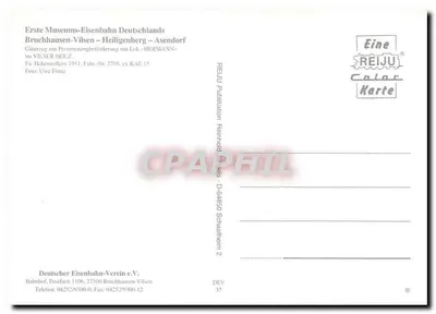 Trem a vapor HERMANN — Bruchhausen-Vilsen — Editor REIJU — Verso