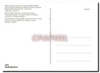 Pociąg DSB IC/3 — Dania — wydawca der bahnladen, nr 11039/91 — Rewers