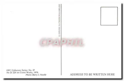 Locomotiva 25 224 — Crewe Works — Oxford Publishing Co. n°87 — Verso