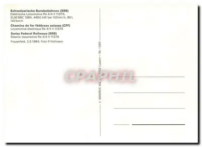 Elektryczna lokomotywa Re 4/4 11376 — SBB/CFF — MINIREX AG, Luzern, n° 1560 — Rewers