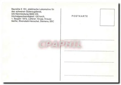Lokomotywa E 151 — seria E 151 — DB — Rewers
