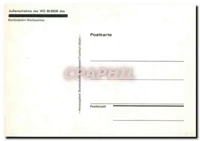 Wagon voyageur WG 89-80530 — Bundesbahn-Werbeamt Frankfurt (Main) — édition officielle — Verso
