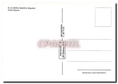 Limón Expres — Costa Blanca, Hiszpania — Postales Benidorm S.C. — Rewers