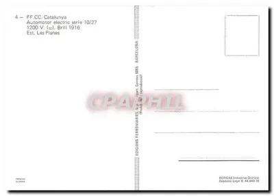 Elektryczna automotryka serii 10/27 — FF.CC. Catalunya — Est. Les Planes — Rewers