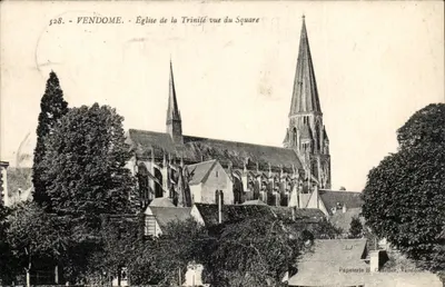 Vendôme - Igreja da Trindade vista do Square — Papeterie H. Charlier, Vendôme