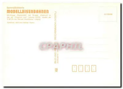 Modelo de locomotiva elétrica E 62 23 — AG Friedrich List, Leipzig — Coleção Modellbahnen — Verso