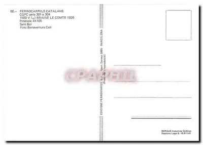 Elektryczny pociąg CGFC serii 301–304 — Ferrocarrils Catalans — wydawca Edicions Ferroviàries, S.A. — Rewers