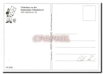 Wystawa bydła przed emmentalską kurniką — 3416 Affoltern i. E. — WEFO-VERLAG AG, CH-3073 Gümligen/Bern — Rewers