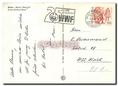 Brienz — widok panoramiczny i wieś — wydawca Verlag Karl Engelberger, Stansstad, nr 9656 — Rewers