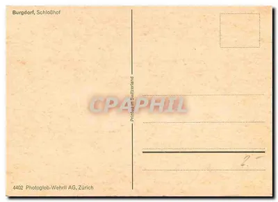 Burgdorf, Schlosshof — wnętrze dziedzina z wieżą — Photoglob-Wehrli AG, Zürich — Rewers