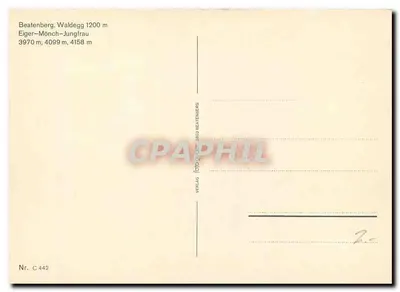 Widok szwajcarskich Alp — Beatenberg, Waldegg — wydawca CPHIL, nr C 442 — Rewers